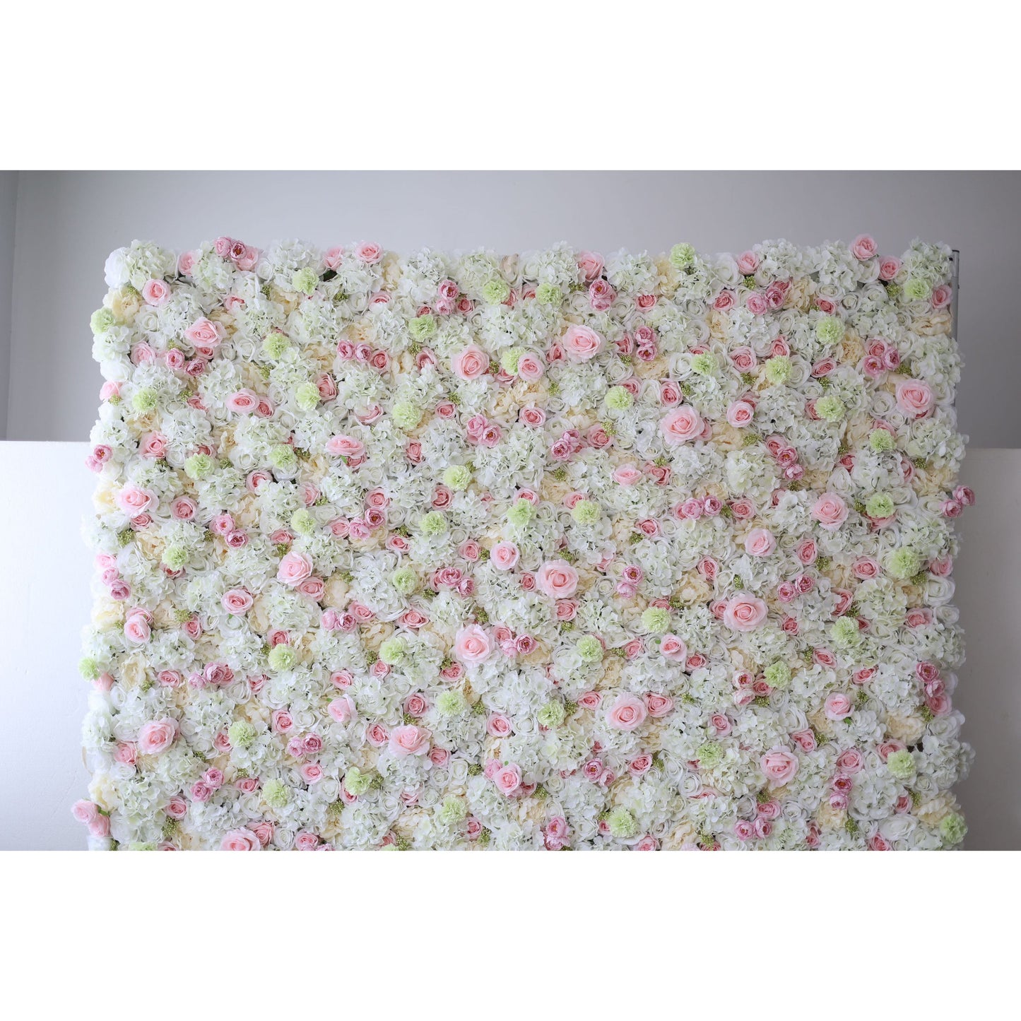 Roll Up Fabric Artificial Flower Wall Wedding Backdrop, Floral Party Decor, Event Photography-VF-032