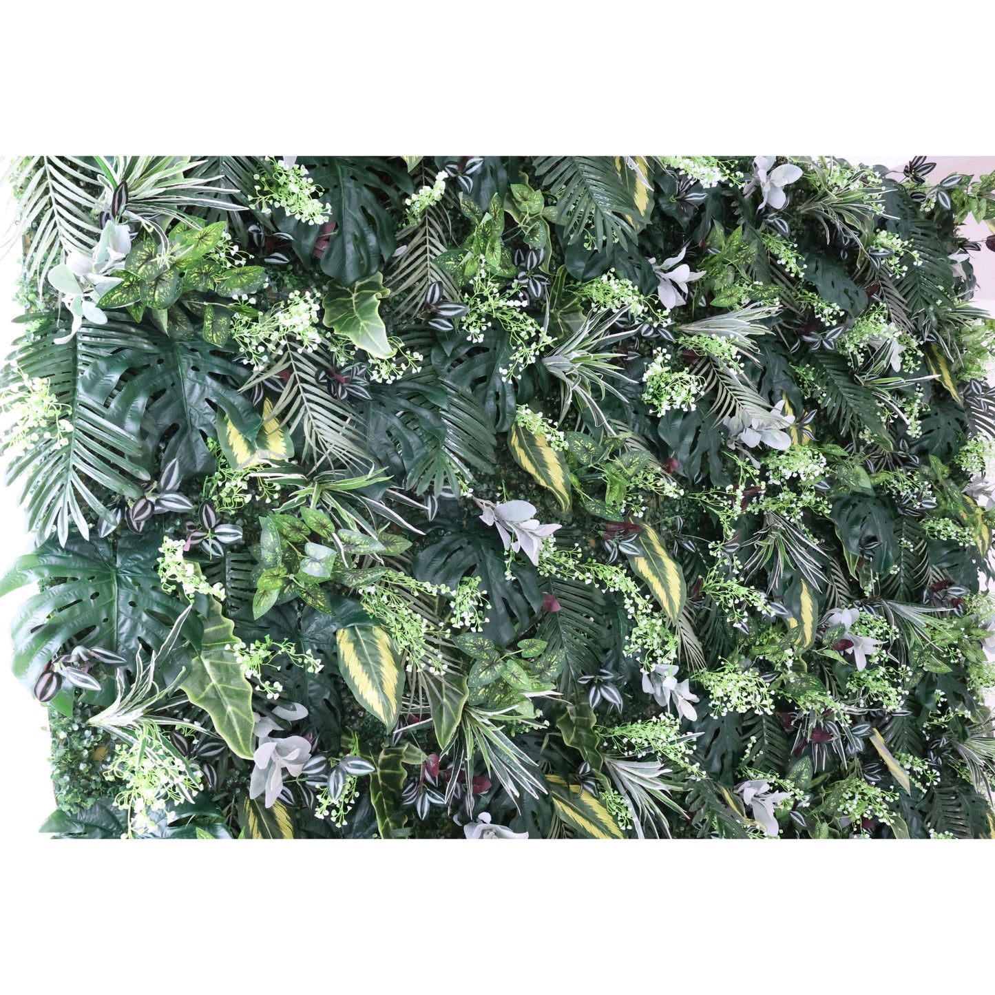 Roll Up Fabric Artificial Green Oasis 3D Flower Wall Wedding Backdrop, Floral Party Decor, Event Photography-VF-366