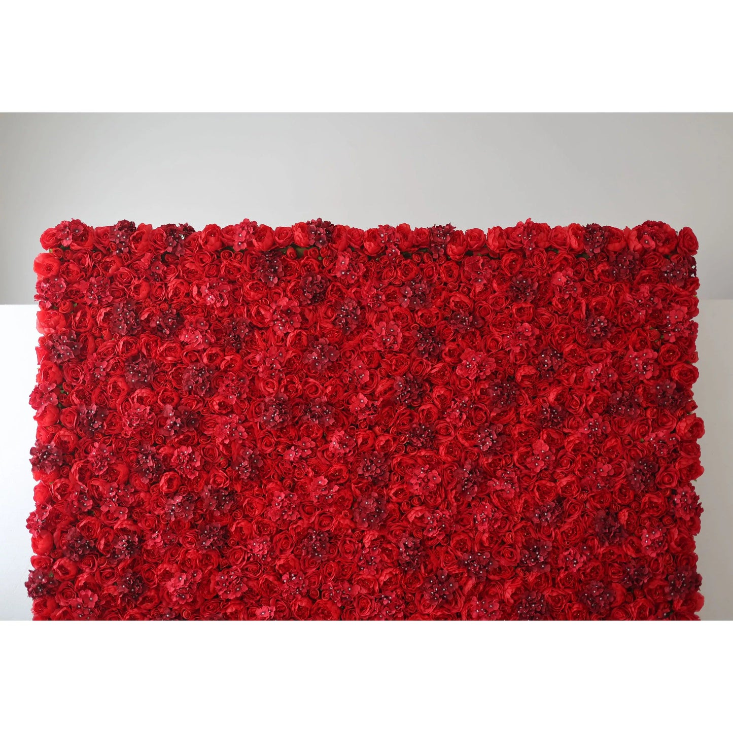 Roll Up Fabric Artificial Red Flower Wall Wedding Backdrop, Floral Party Decor, Event Photography-VF-021-3