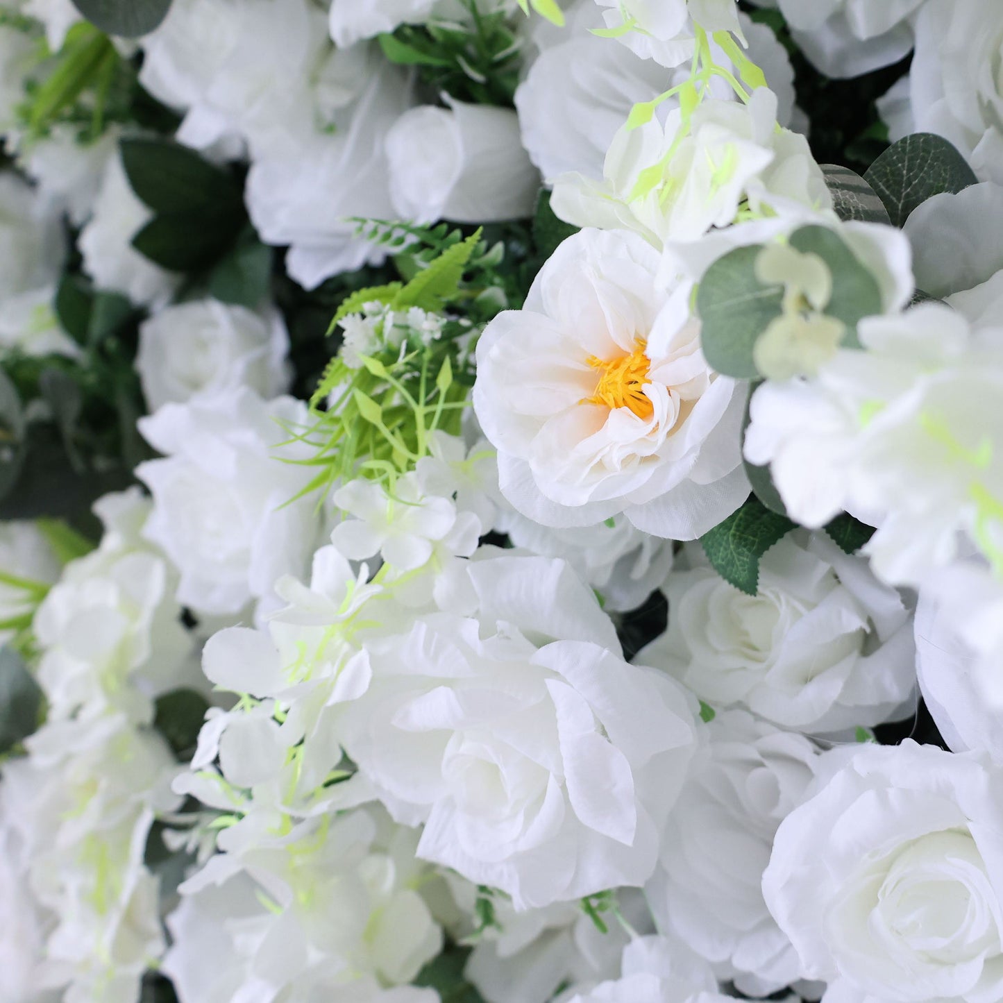 Roll Up Fabric Artificial Flower Wall Wedding Backdrop, Floral Party Decor, Event Photography-VF-391