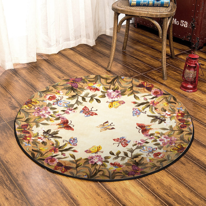 Butterfly Garden CLA070806 Round Area Rug