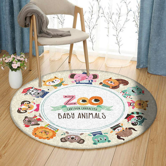 Baby Animals HM070901TM Round Area Rug