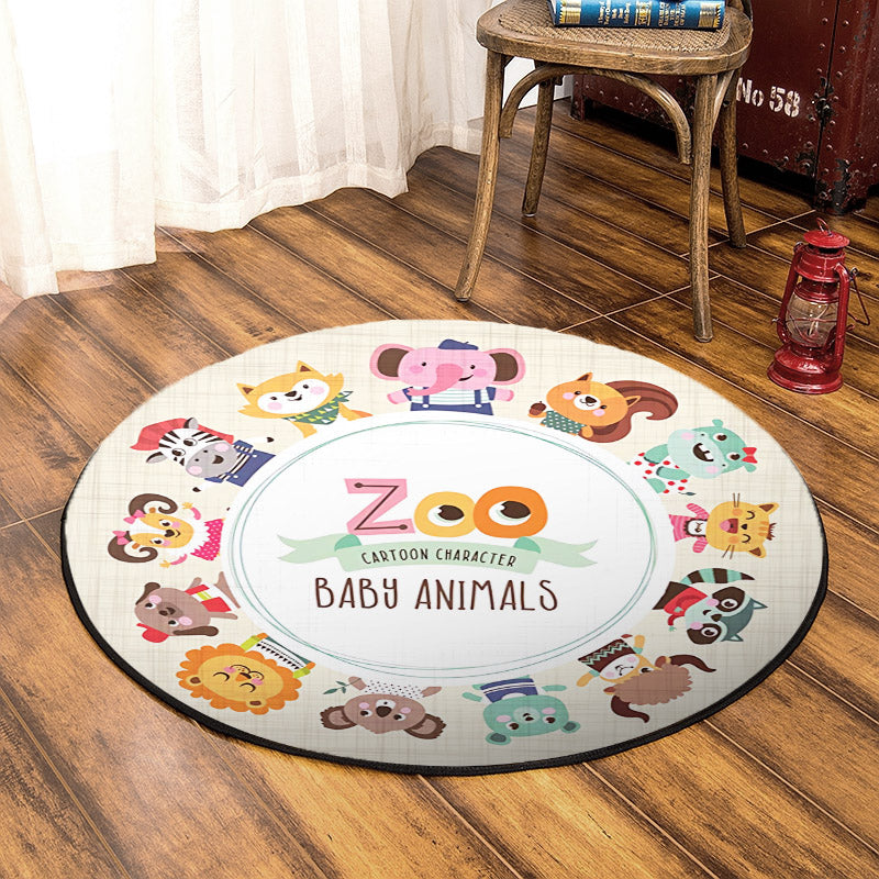 Baby Animals HM070901TM Round Area Rug