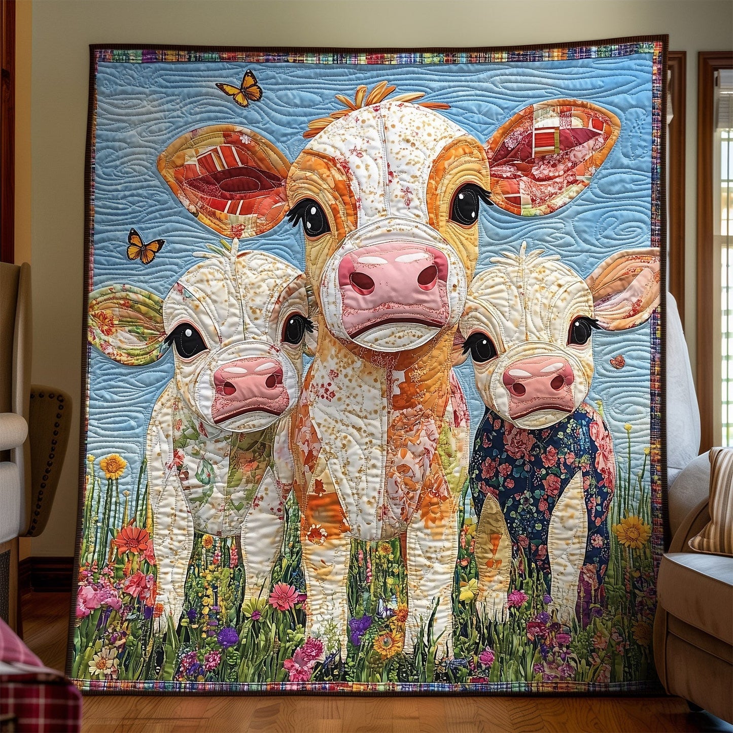 Baby Cows Quilted Blanket NCU0TH1363