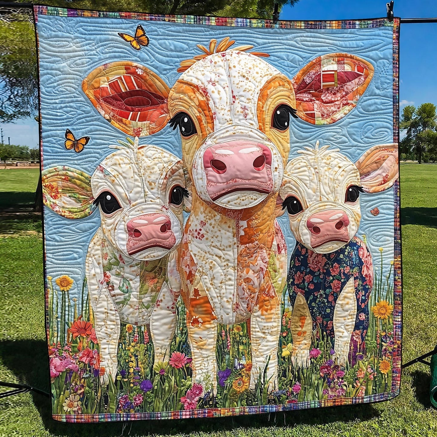 Baby Cows Quilted Blanket NCU0TH1363