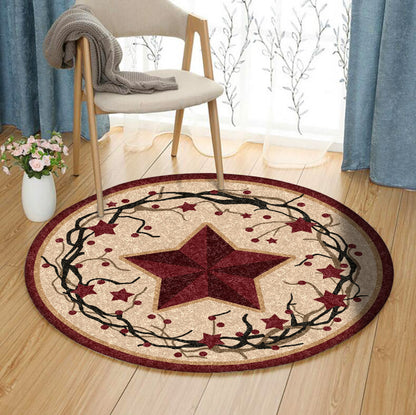 Barn Star CLM280801TM Round Area Rug