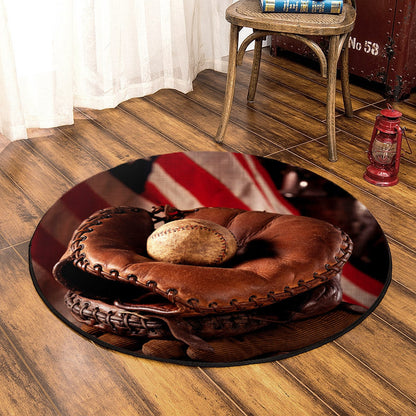 Baseball DD210801RR Round Area Rug