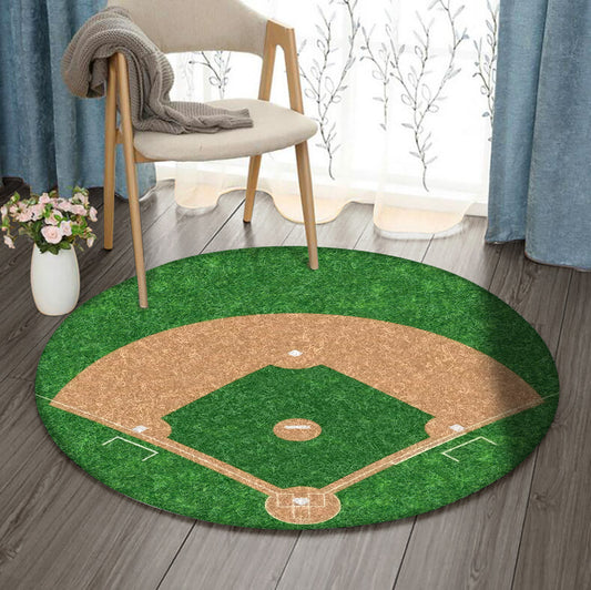 Baseball DD240901RR Round Area Rug