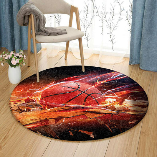 Basketball AA1610004TM Round Area Rug