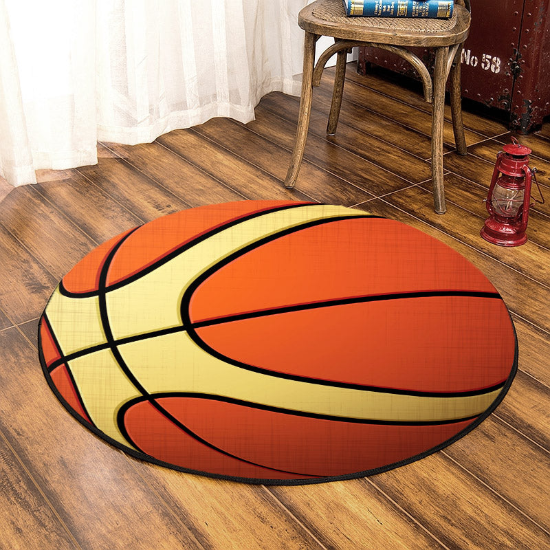 Basketball CL260712MD Round Area Rug