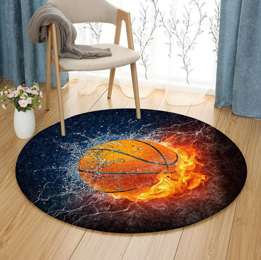 Basketball TN310705T Round Area Rug