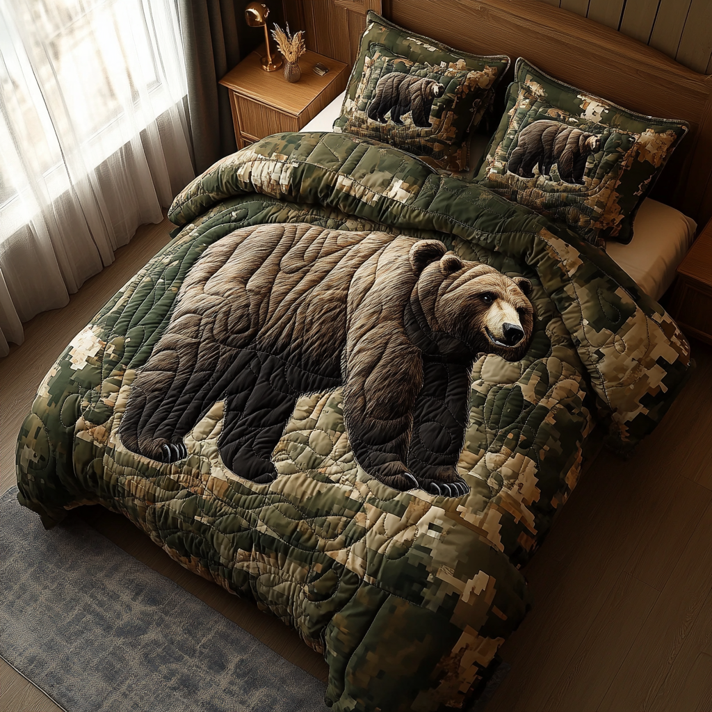 Bear Quilted Bedding Set NCU0VT83