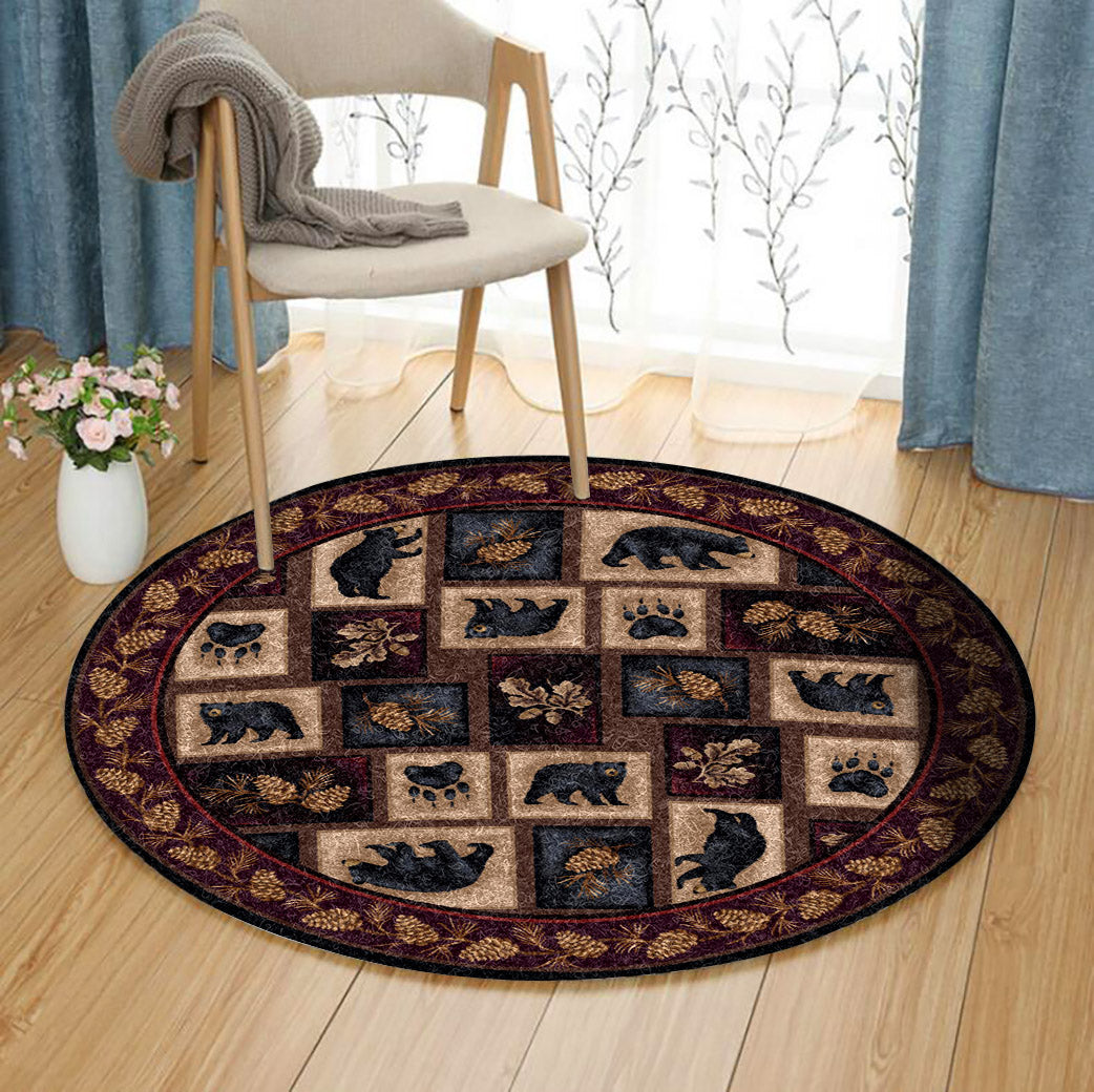 Bear HM030909TM Round Area Rug