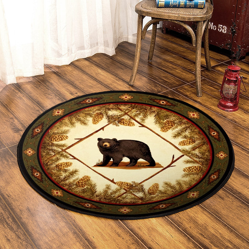 Bear HT220803TM Round Area Rug