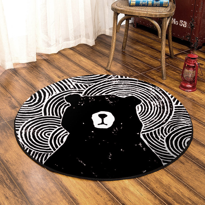 Bear HT310729T Round Area Rug