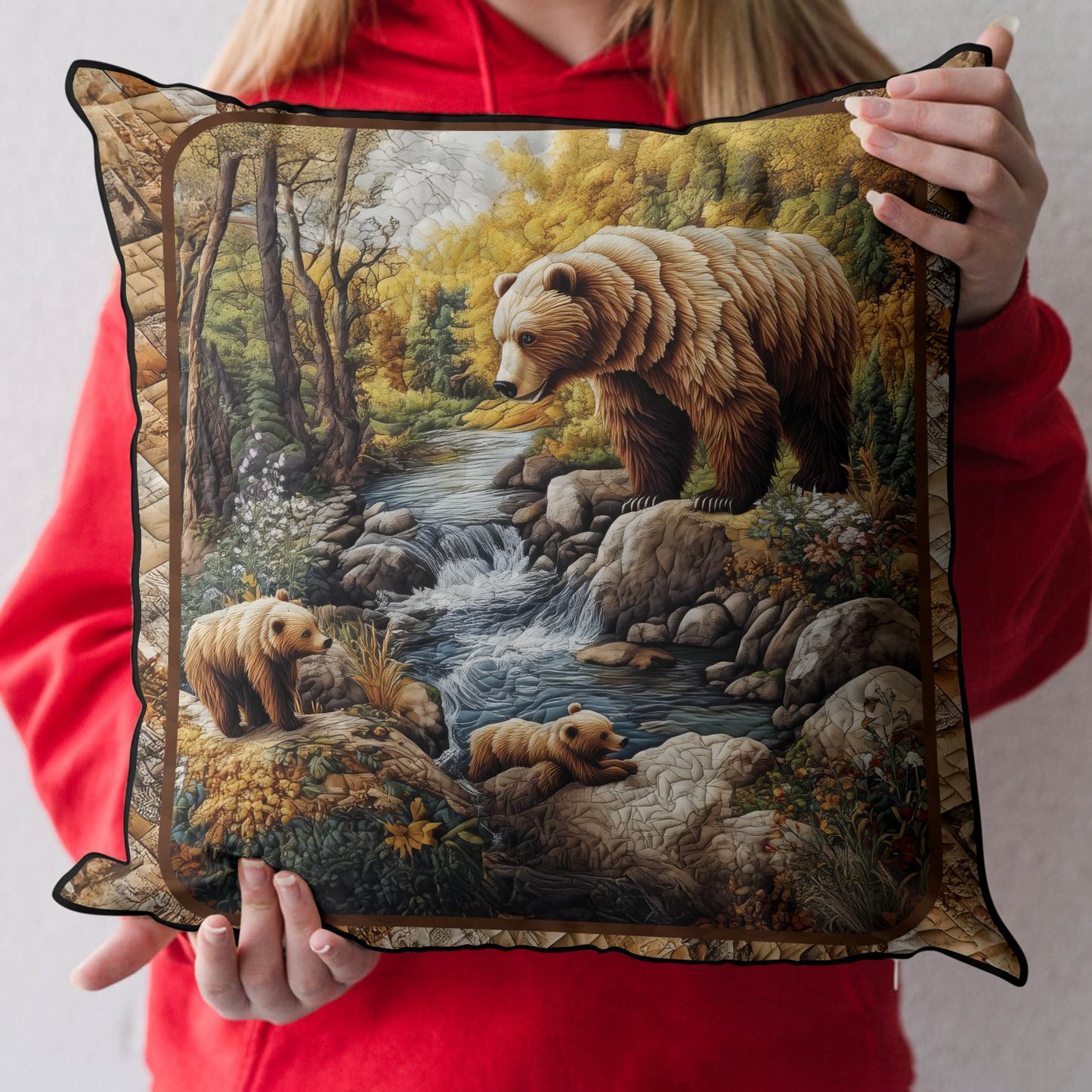 Bear Haven Quilted Pillow Case NCU0DK3595