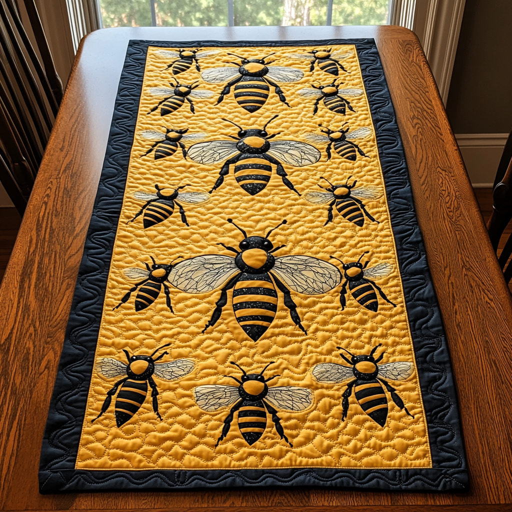 Bee Knees Garden Quilted Table Runner NCU0DK1201