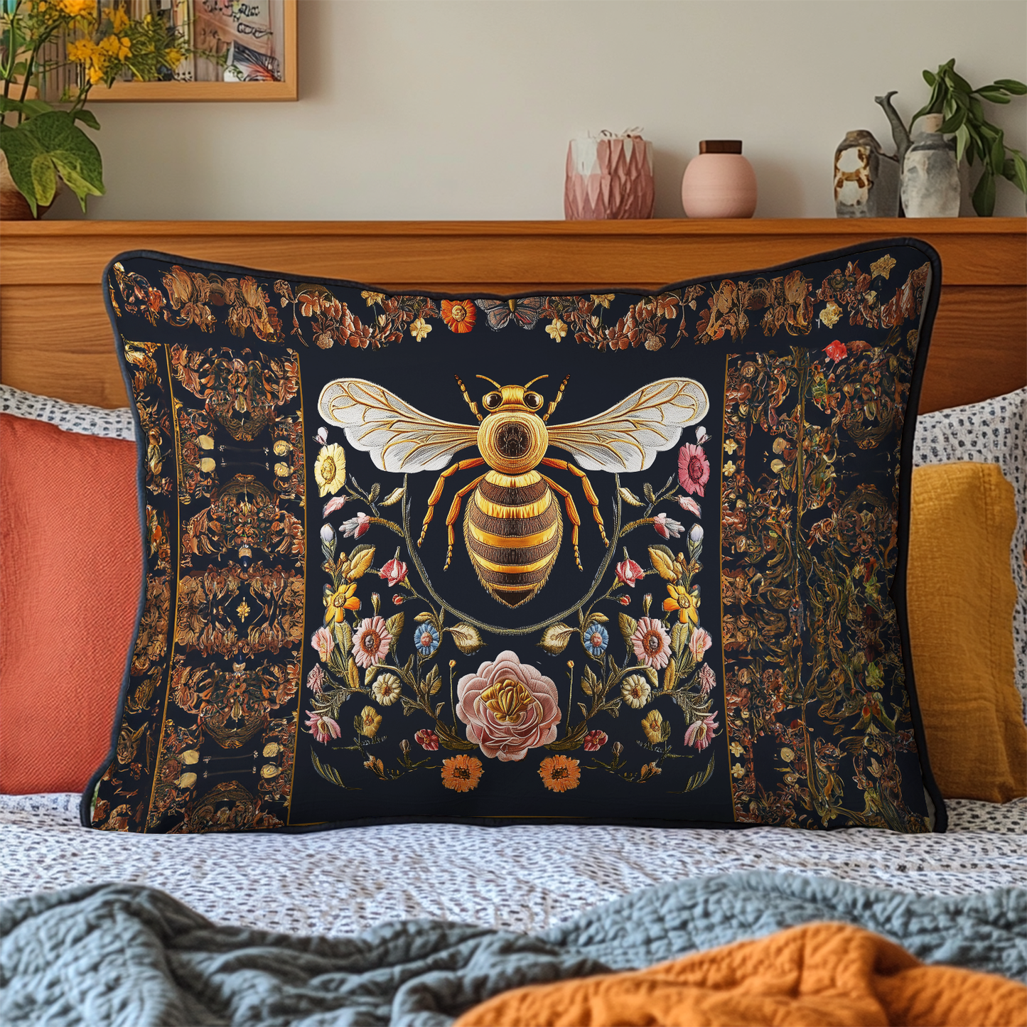 Beekeeper Dream Quilted Bedding Pillow Case NCU0DK3188