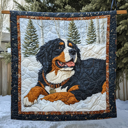 Bernese Mountain Retreat Quilted Blanket NCU0PT1808