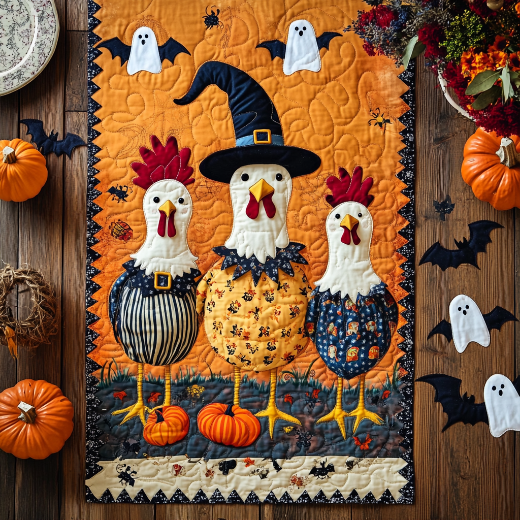 Halloween Quilted Table Runner NCU0VT35