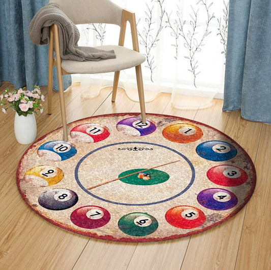 Billiard HN260801RR Round Area Rug