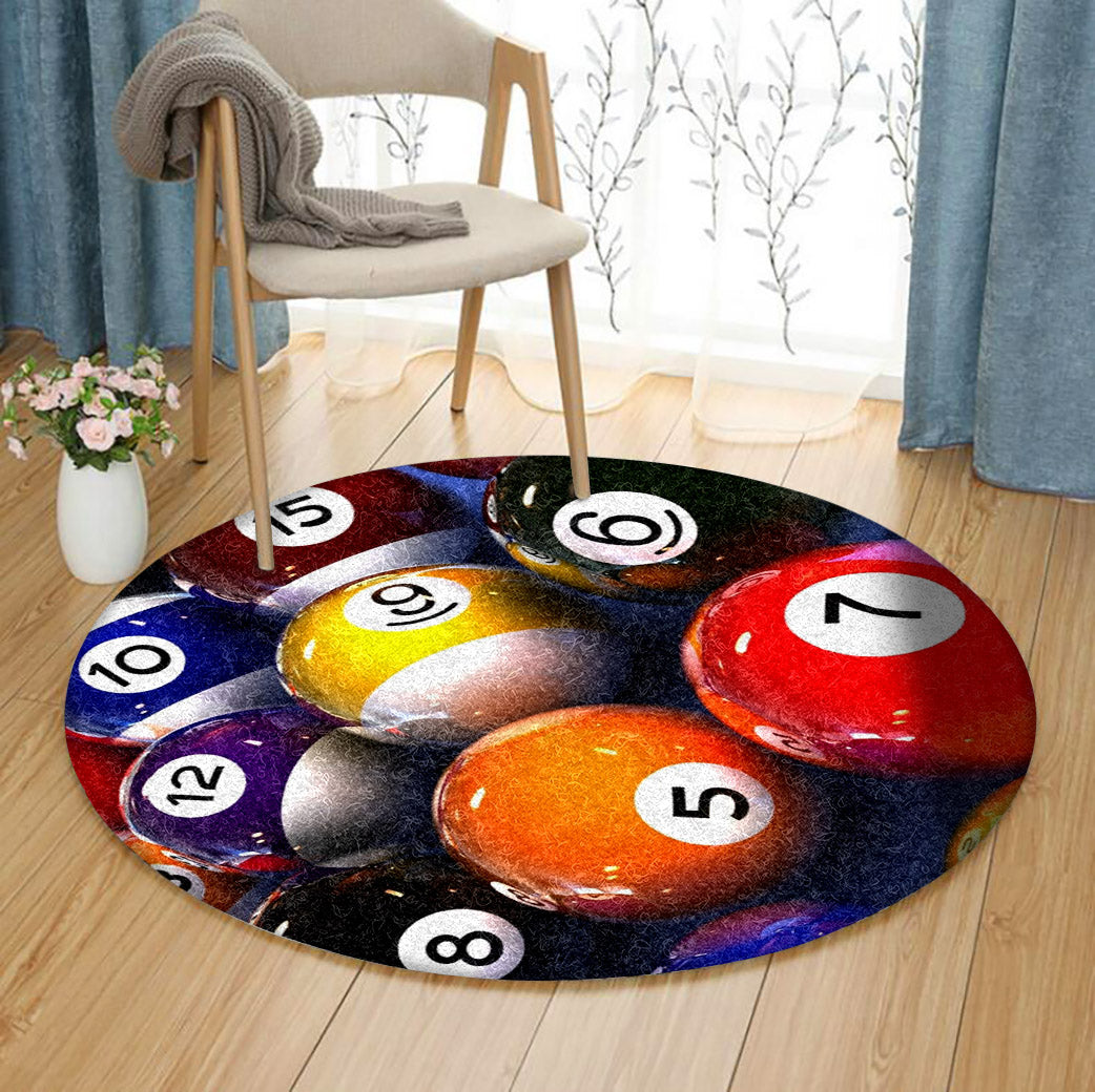 Billiard HN260802RR Round Area Rug