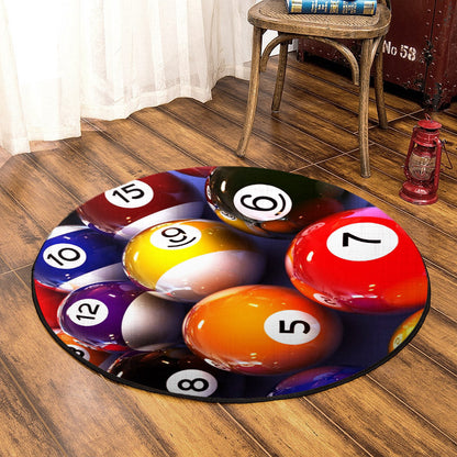 Billiard HN260802RR Round Area Rug