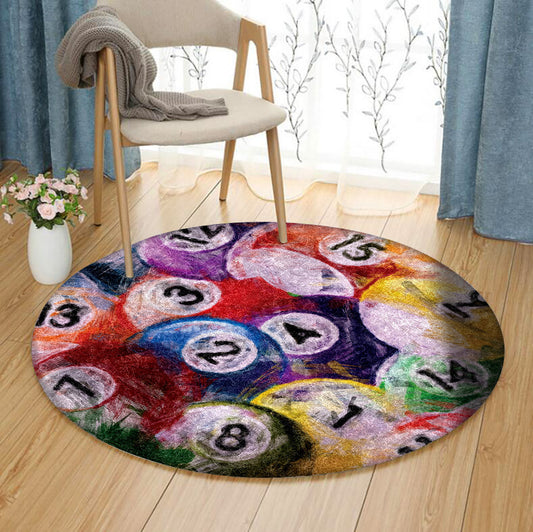 Billiards AA051006TM Round Area Rug