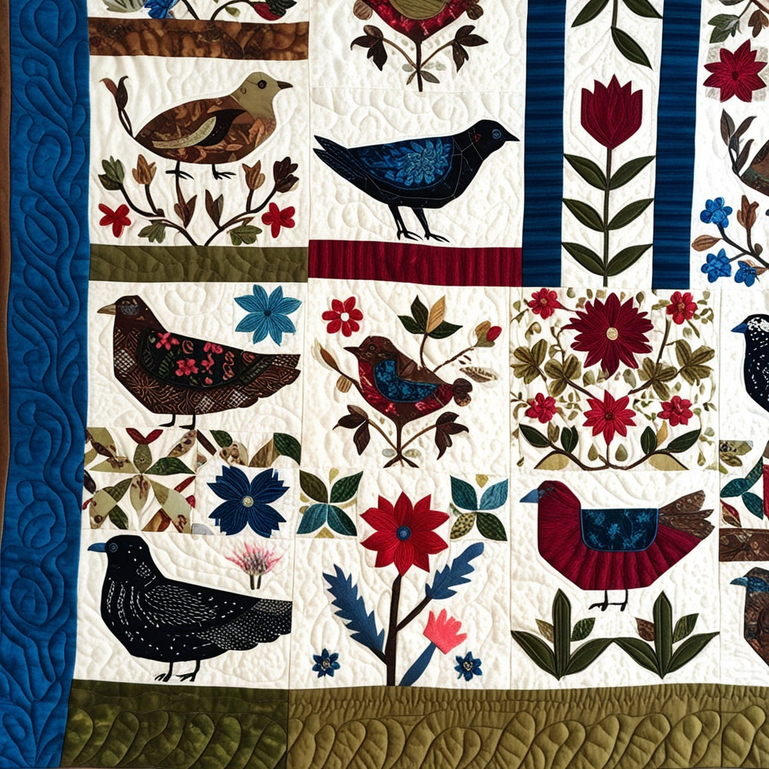 Bird Garden NTA151024301 Quilt Blanket