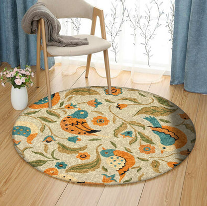 Bird DD210804RR Round Area Rug