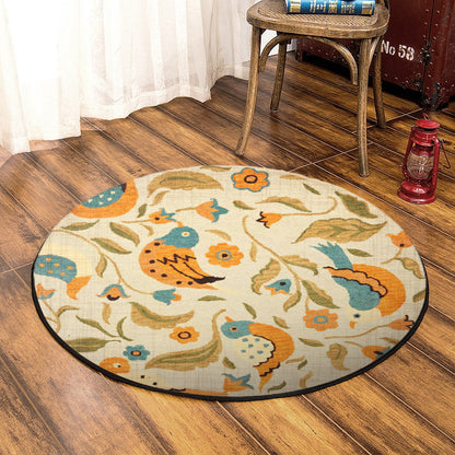 Bird DD210804RR Round Area Rug