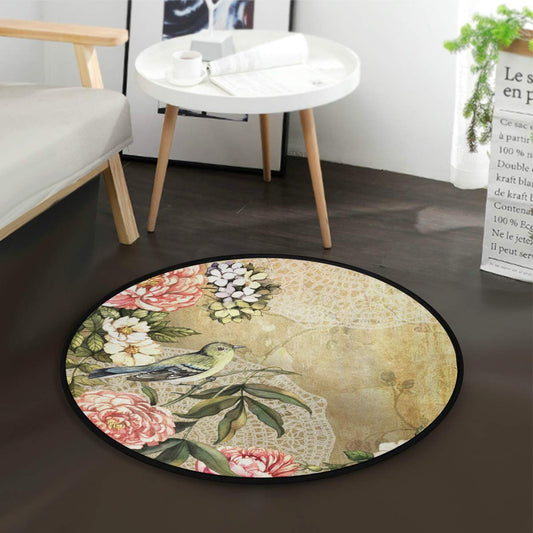 Bird Floral CLM2809006R Round Area Rug