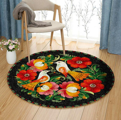 Bird HM230806TM Round Area Rug