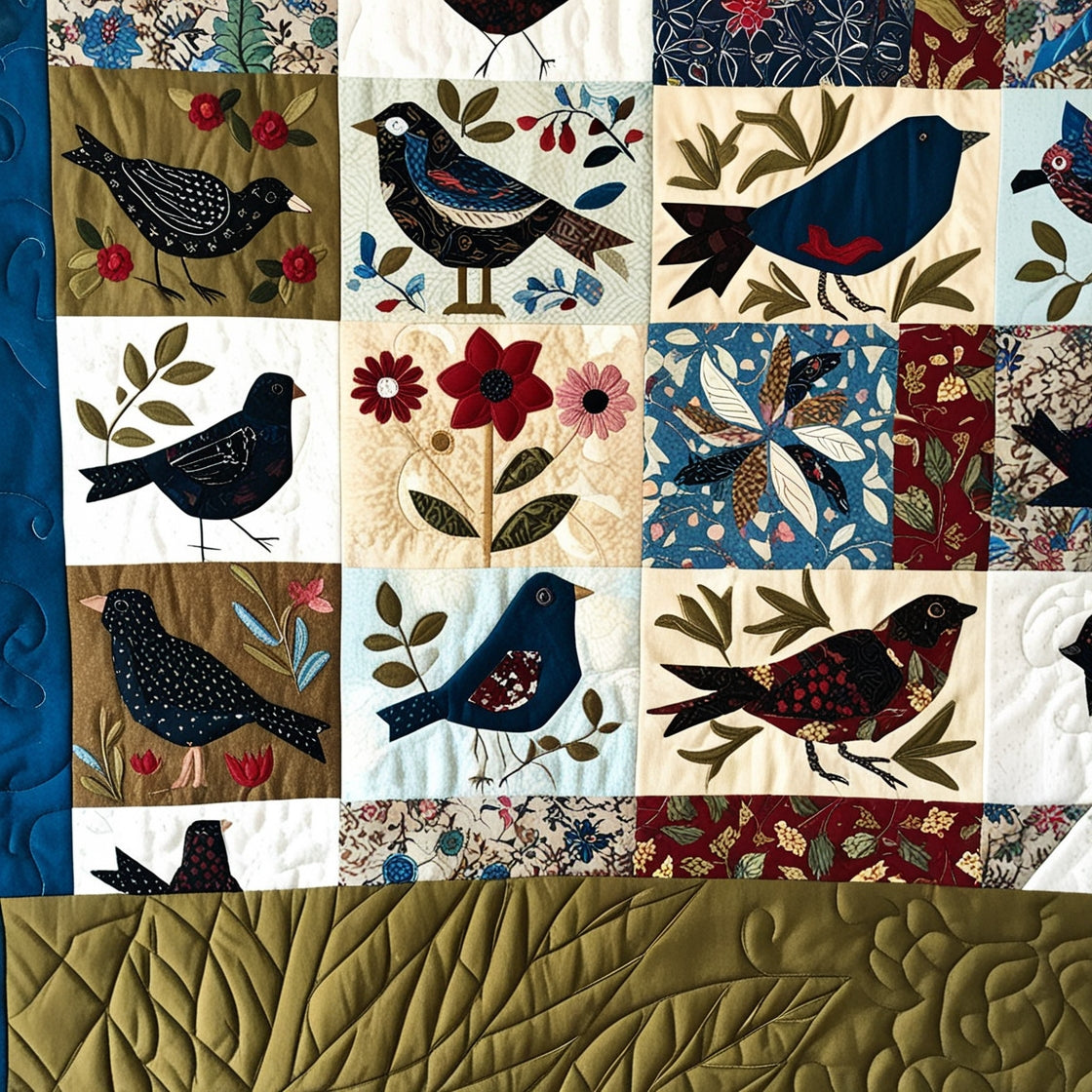 Black Bird Garden NTA151024300 Quilt Blanket