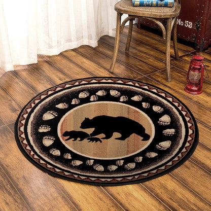 Black Bear TT130802TM Round Area Rug