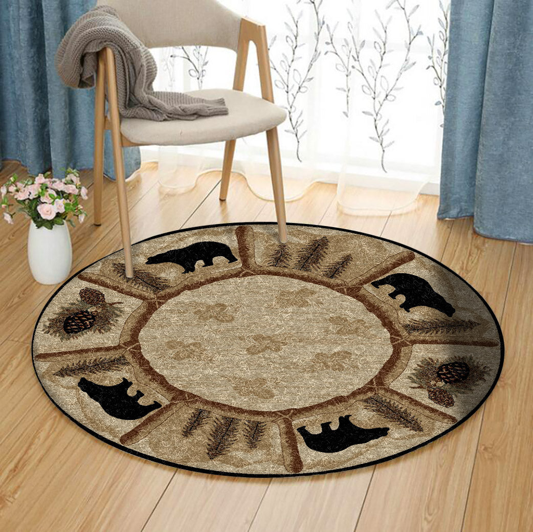 Black Bear TT130803TM Round Area Rug