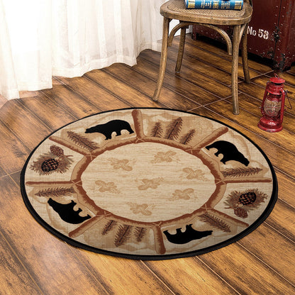 Black Bear TT130803TM Round Area Rug