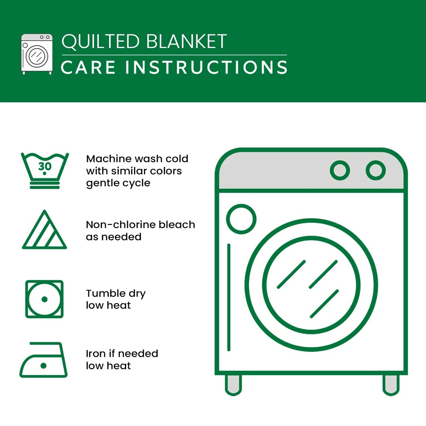 Emerald Bliss Quilted Blanket NCU0TL2285