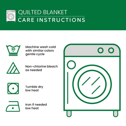 Emerald Flutter Quilted Blanket NCU0DK007