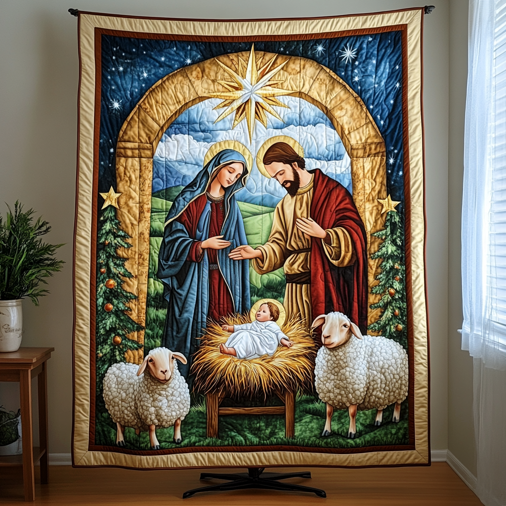 Blessed Birth Quilted Blanket NCU0VH381