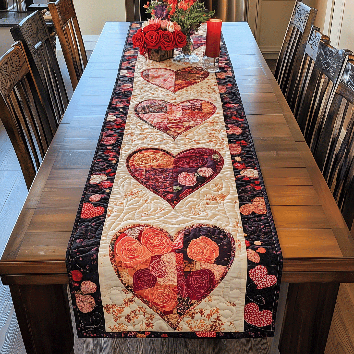 Blissful Valentine Quilted Table Runner NCU0TH2530