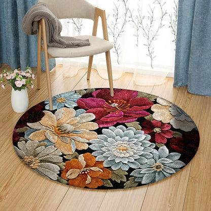 Blooming Flower BL190804RR Round Area Rug