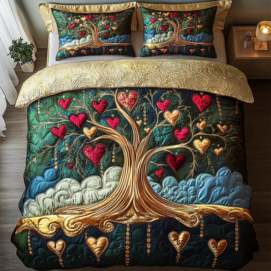 Blooming Affection 3-Piece Quilted Bedding Set NCU0DK3176