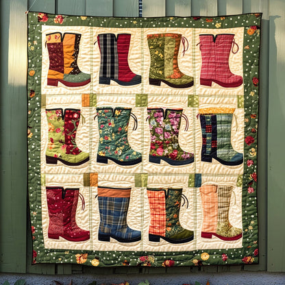 Blooming Boots Quilted Blanket NCU0TH1442