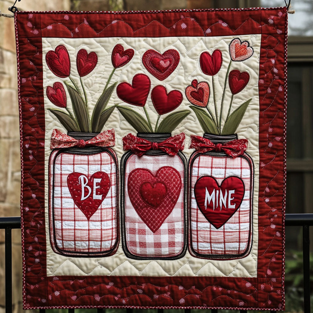 Blooming Hearts Quilted Blanket NCU0NT2693