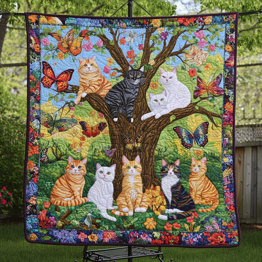 Blooming Purrfection Quilted Blanket NCU0DK559