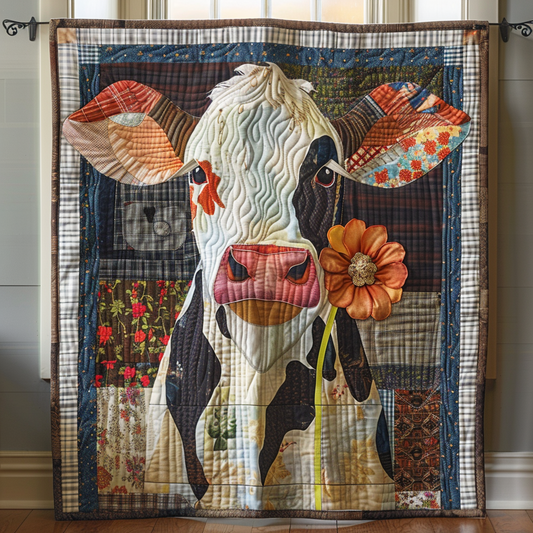 Blossom & Bovine Quilted Blanket NCU0PT034