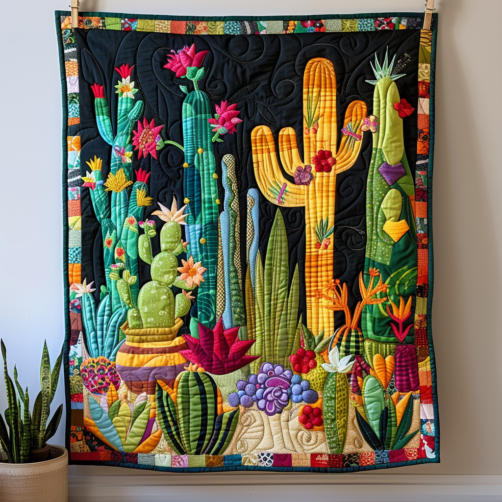 Cactus Quilted Blanket NCU0VT07