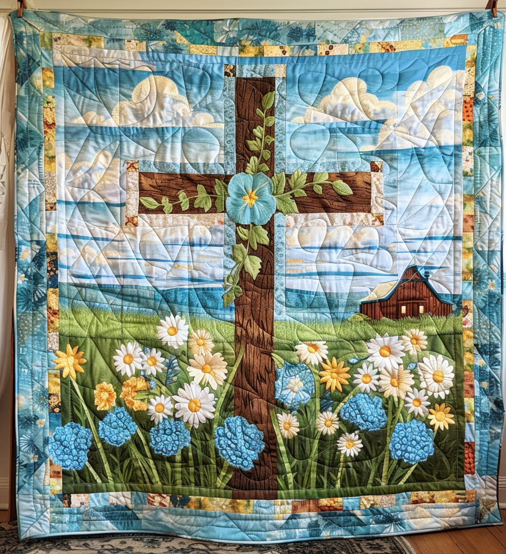 Blossoms of Grace Quilted Blanket NCU0DV2085