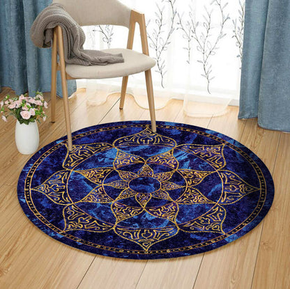 Blue Lotus DD100802A Round Area Rug